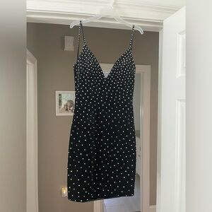 Jovani Black Mini Dress with rhinestones